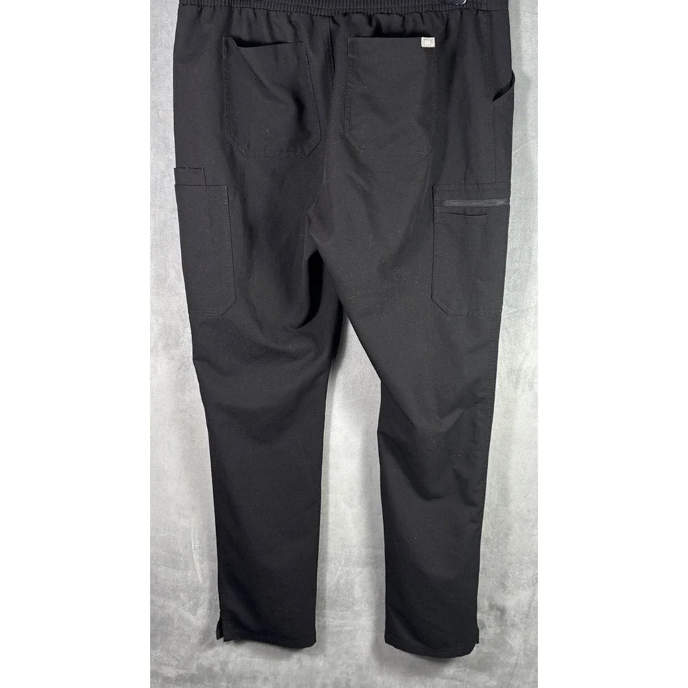 Figs Black Joggers with White Drawstring - Picture 3 of 7